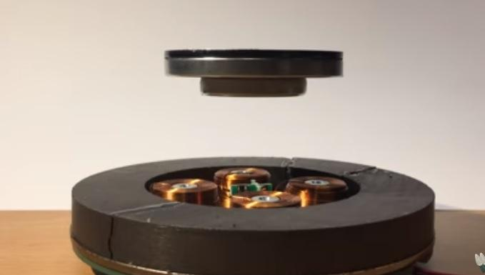 A lightweight object appearing to levitate on invisible electrostatic force
